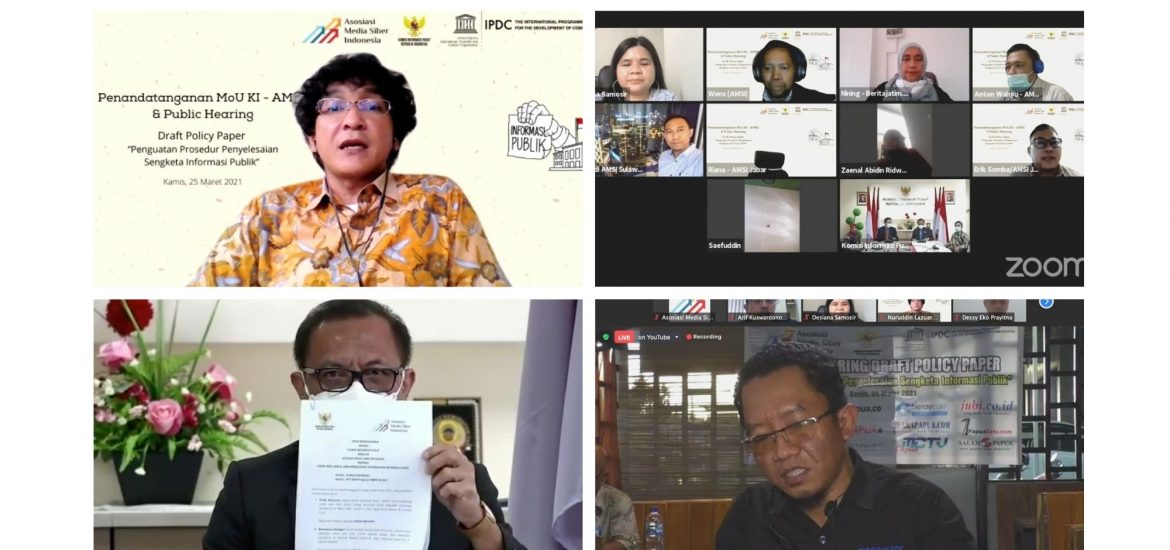 Komisi Informasi Pusat dan Asosiasi Media Siber Indonesia Tandatangani Nota Kesepahaman Peran Media Siber Mendorong Keterbukaan Informasi Publik  